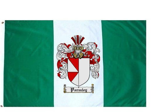 Parmley family crest coat of arms flag