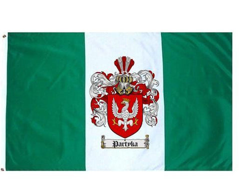 Partyka family crest coat of arms flag