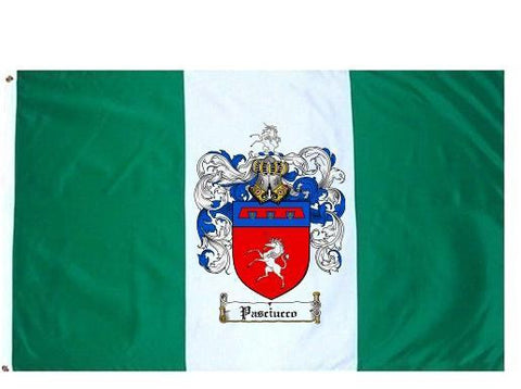 Pasciucco family crest coat of arms flag