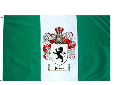 Pascoe family crest coat of arms flag