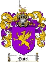 Patel Word Patel family crest coat of arms emailed to you within 24 hours – Family ...