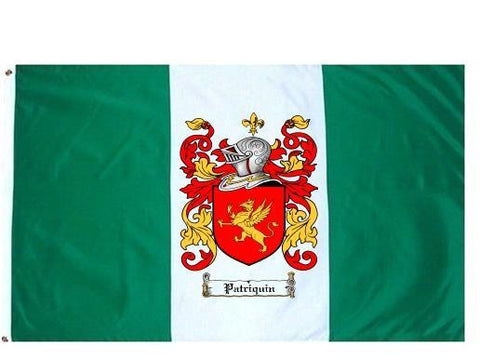 Patriquin family crest coat of arms flag