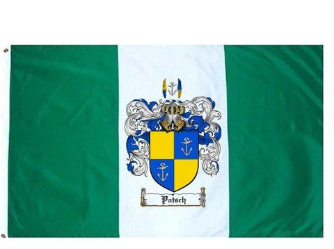 Patsch family crest coat of arms flag