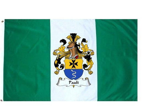 Pauli family crest coat of arms flag