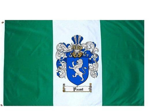 Paust family crest coat of arms flag