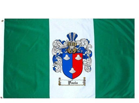 Pavia family crest coat of arms flag