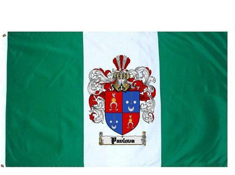 Pavlova family crest coat of arms flag