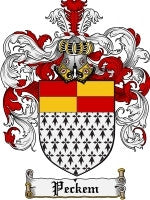 Peckem coat of arms family crest download