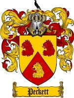 Peckett coat of arms family crest download