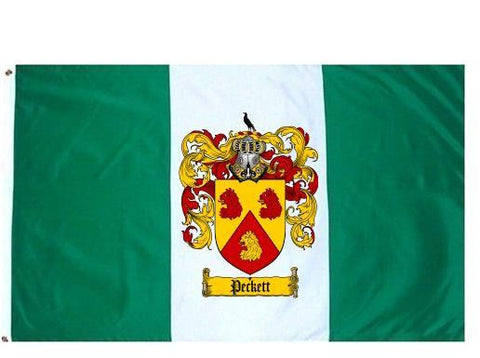Peckett family crest coat of arms flag