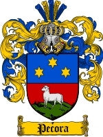 Pecora coat of arms family crest download