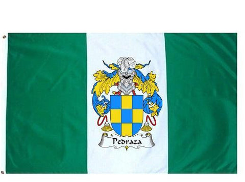 Pedraza family crest coat of arms flag