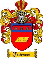 Pedrazzi coat of arms family crest download