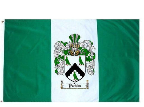 Peebles family crest coat of arms flag