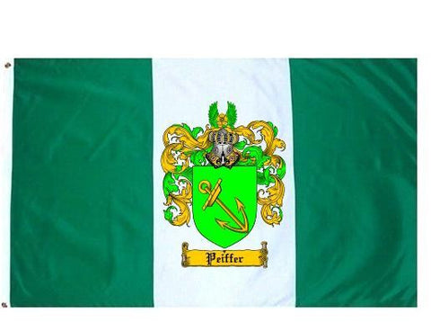 Peiffer family crest coat of arms flag
