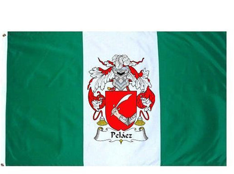 Pelaez family crest coat of arms flag
