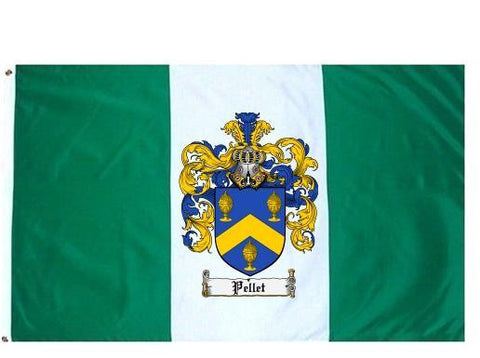Pellet family crest coat of arms flag