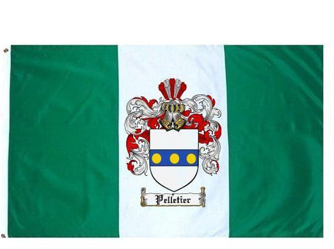 Pelletier family crest coat of arms flag