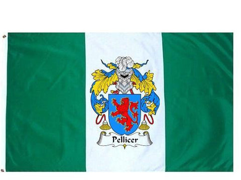 Pellicer family crest coat of arms flag