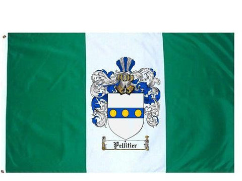 Pellitier family crest coat of arms flag