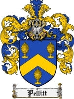 Pellitt coat of arms family crest download