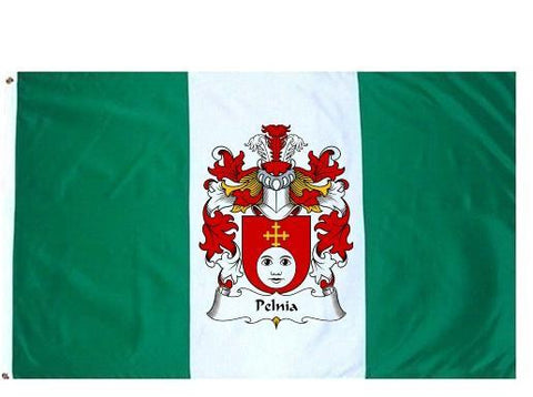 Pelnia family crest coat of arms flag