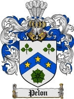 Pelon coat of arms family crest download