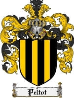 Peltot coat of arms family crest download