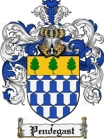 Pendegast coat of arms family crest download