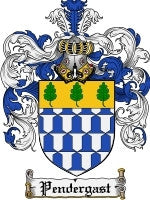 Pendergast coat of arms family crest download