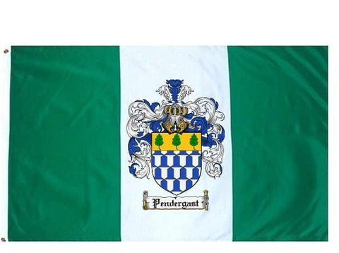 Pendergast family crest coat of arms flag