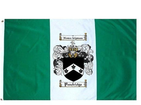 Pendridge family crest coat of arms flag