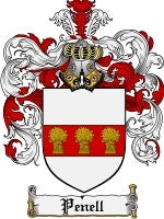 Penell coat of arms family crest download