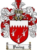 Pening coat of arms family crest download