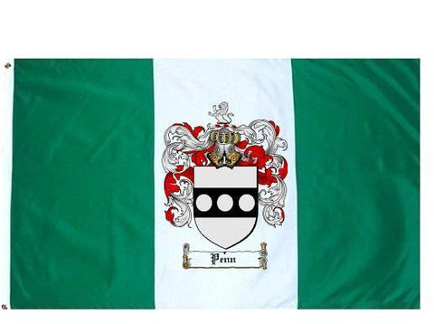 Penn family crest coat of arms flag