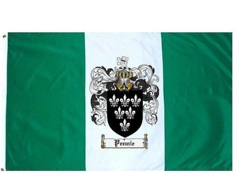 Pennie family crest coat of arms flag