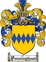 Penningham coat of arms family crest download