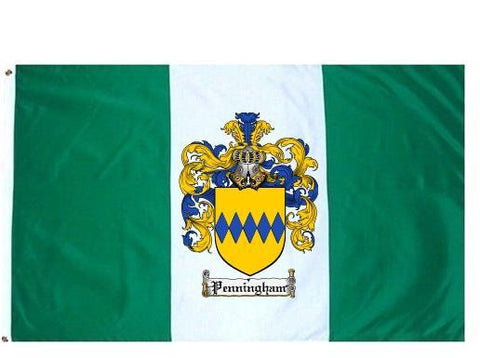 Penningham family crest coat of arms flag