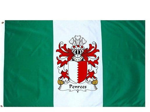 Penrees family crest coat of arms flag