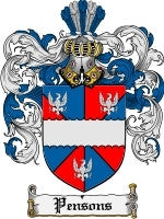 Pensons coat of arms family crest download