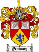 Pentoney coat of arms family crest download