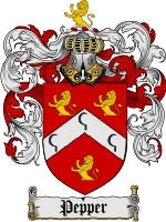 Pepper coat of arms family crest download