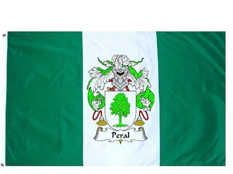 Peral family crest coat of arms flag