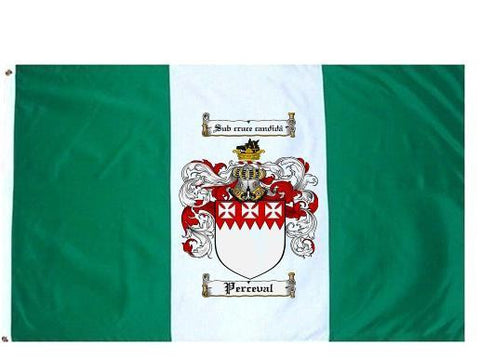 Perceval family crest coat of arms flag