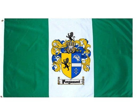Pergament family crest coat of arms flag