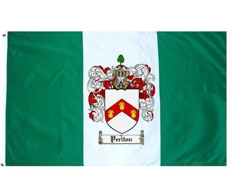 Periton family crest coat of arms flag