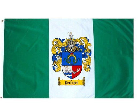 Perlichek family crest coat of arms flag
