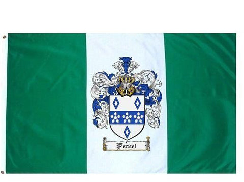 Pernel family crest coat of arms flag