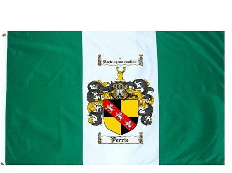 Perrie family crest coat of arms flag