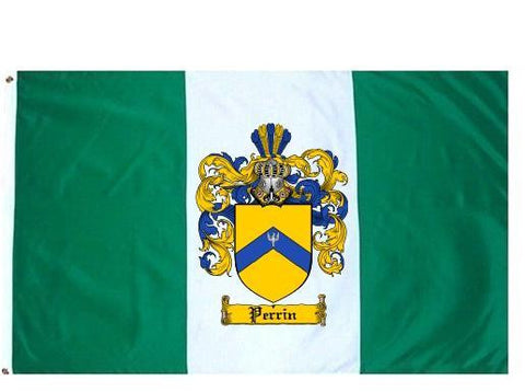 Perrin family crest coat of arms flag